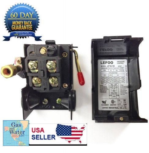 Air compressor pressure switch 95-125 psi one port unloader+on/off lever lefoo for sale