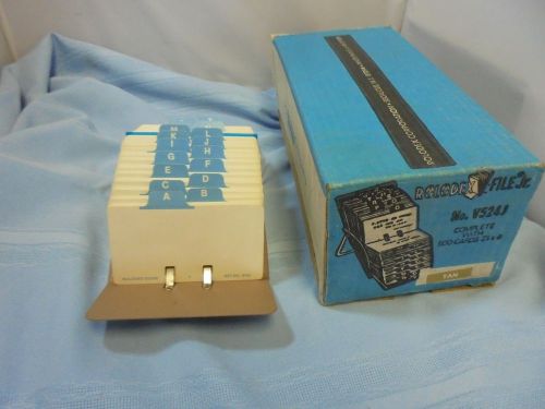 Vintage Rolodex V File JR Model No V524J Metal Organizer Retro Desk Style