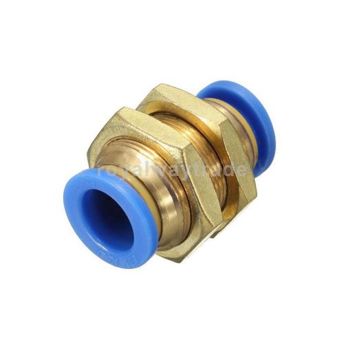 5pc 12mm Pneumatic Bulkhead Connector Push In Fittings Air/Water Hose 0-60°C