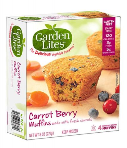 Garden lites veggie muffins carrot berry gluten free all natural, 8 oz for sale