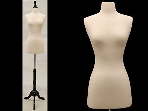 Female Dress Body Form w/ Base &amp; Necktop - Store Clothing Racks Display-White