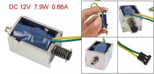 Dc 12v 7.9w push type open frame solenoid electromagnet for sale