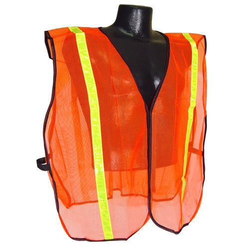 REFLECTIVE NON RATED SAFETY VESTS WITH 1&#034; TAPE HI-VIZ ORANGE SVO-1