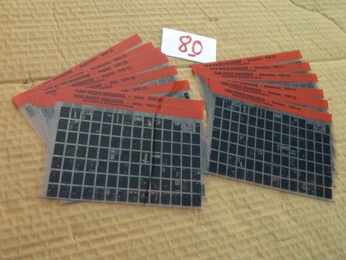 vintage lot of Microfiche Mikrofilm HAM radio MAGAZINE year: 1980