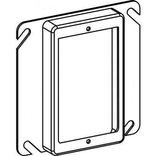 Orbit 41075 4 Inch Square Singal Gang 0.75 Inch Raised Steel Device