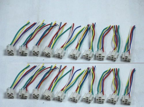 Heavy duty 12 volt 30/40 amp wire harness relay and socket (20/pack) 12v for sale