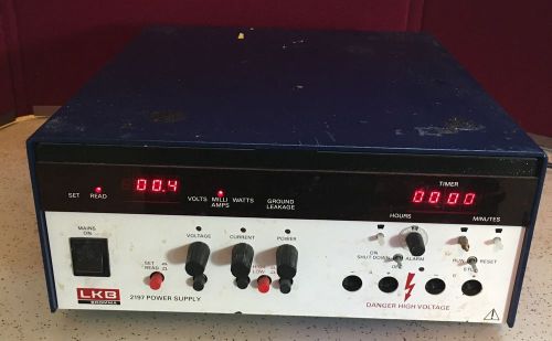 LKB Bromma 2197 2500VDC 250mA 100W Electrophoresis Lab High Voltage Power Supply