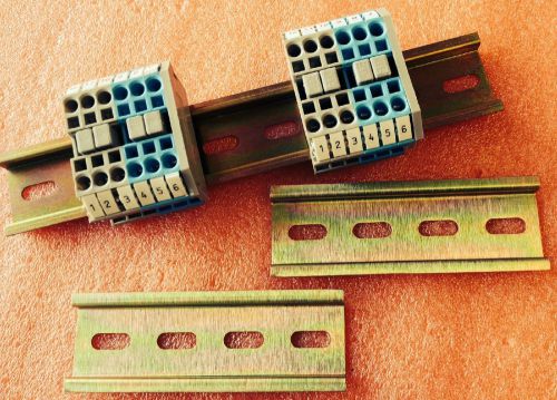 2 WAGO TERMINAL BLOCK ASSEMBLIES WITH 3 RAILS