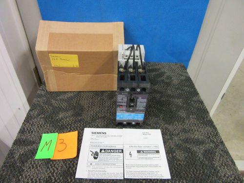 SIEMENS 15 A AMP 3-POLE CIRCUIT BREAKER ED6 ED63B015 FAST BUS SHOE FBS8072 NEW