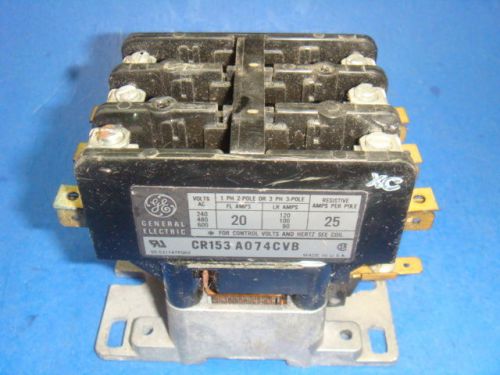 NEW GENERAL ELECTRIC, CR153 A074CVB, 1PH 2-POLE OR 3PH 3-POLE, NEW NO BOX