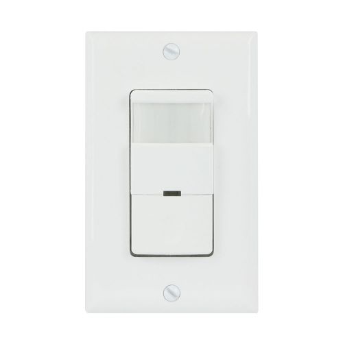 2PK Decorator 2-in-1 PIR Occupancy Vacancy Motion Sensor Switch W/ Cover White