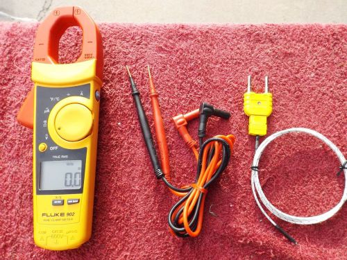 FLUKE 902 *VERY NICE!* TRUE RMS &#034;HVAC&#034; CLAMP METER!  COSTS $300.00 NEW!