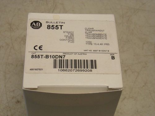 Allen Bradley 855T-B10DN7 White Steady Stack Light 120 V 855TB10DN7 855T