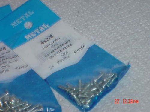 Metal Screws (4 x 3/8) 1 bag 24 screws total