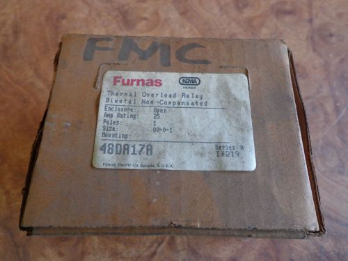 FURNAS 48DA17A THERMAL OVERLOAD RELAY BI-METAL NON-COMP      NIB NOS