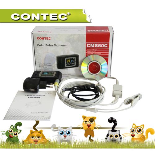 Handheld Veterinary Pulse Oximeter with Tongue SpO2 Probe+PC Softwar Vet/Animal