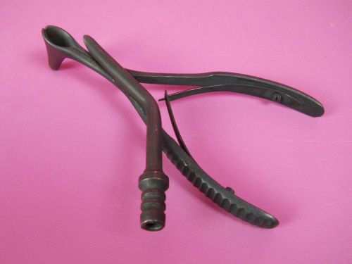 Black Nasal Speculum W/ Irrigation Spring Loaded Handle ENT