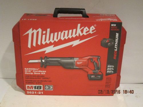 Milwaukee 18V M18-Cordless Sawzall Recip Saw KIT 2621-21 FREE SHIPPPING NISB!!!!