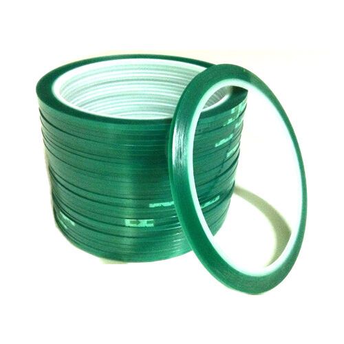 2roll 3mm*33m*0.06mm green pet tape high temperature pcb solder protect for sale