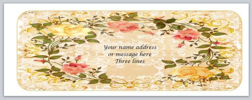 30 Personalized Return Address Labels Flowers Buy 3 get 1 free (bo687)