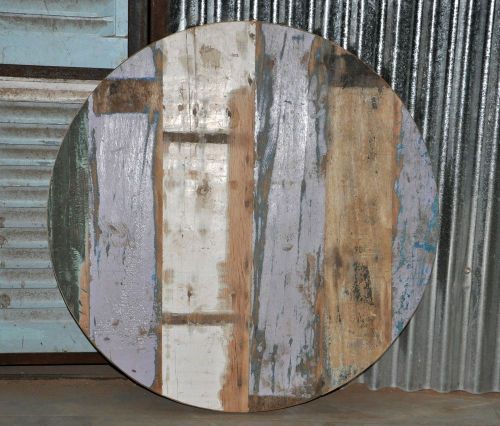 Handmade Solid Reclaimed Rustic Burn Wood 30&#034; Round Restaurant Bar Table Top