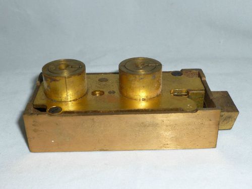 HHM HERRING HALL MARVIN DIEBOLD H610 SAFE DEPOSIT LOCK VTG Brass Bronze Bank old