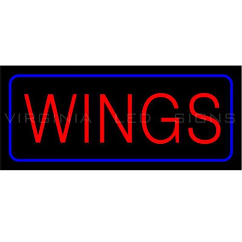 Wings led sign neon looking 30&#034;x13&#034; pizza high quality very bright red blue for sale