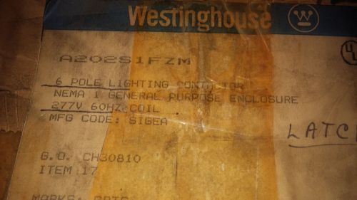 WESTINGHOUSE A202S1FZM NIB 6P 277V COIL LATCHED LIGHTING CONT 30A SEE PICS #A35