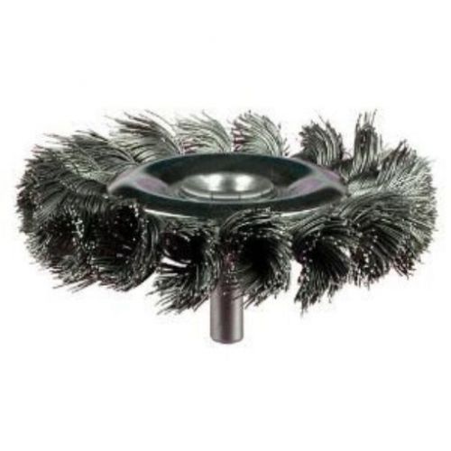 Pferd 82921 power stem mounted standard knot wire wheel brush  round shank  stai for sale