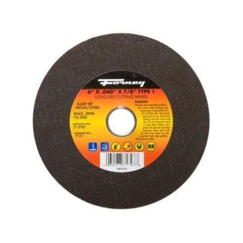 Forney 71797 Cut Off Wheel 6&#034;x0.040&#034;x7/8&#034;, Steel