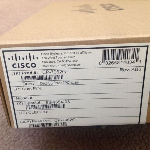 NEW CISCO Unified IP Phone CP-7962G Model 68-4554-03