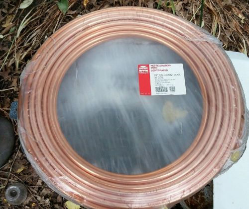 COPPER TUBING 50 FT  1/2&#034; O/D MUELLER BRASS COMPANY NEW COIL ROLL A/C WATER