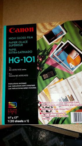 2 pk CANON HIGH GLOSS FILM 11 X 17&#034; HG-101
