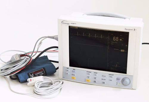 Datascope passport 2lt patient monitor - ecg, masimo spo2, nibp, temp, printer for sale