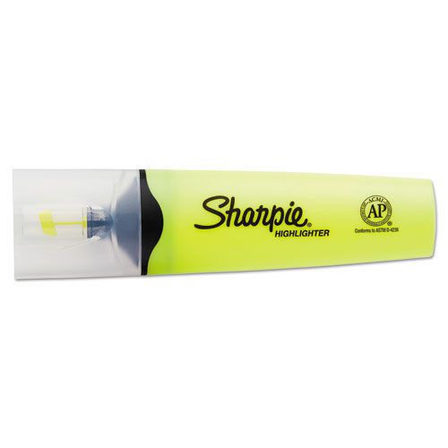 Clearview Highlighter, Blade Tip, Fluorescent Yellow Ink, Dozen