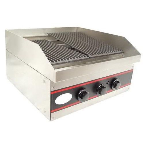 L&amp;J GCB18, 18-Inch One Burner Countertop Gas Charbroiler, NSF