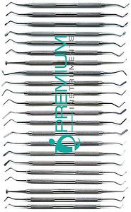 22 Pcs Dental Composite Plastic Amalgam Filling Full Set Double Ended Instrument