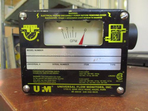 UFM Type 4 Flowmeter SN-ASB3GM-4-500V-9-A1WR 15A 980VAC Used