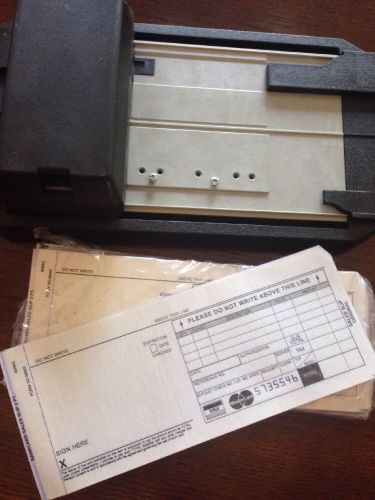 Credit Card Imprinter With Sales Slips