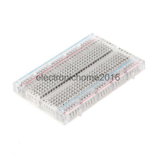 400 Tie Point Transparent Mini Solderless Breadboard Protoboard for Arduino