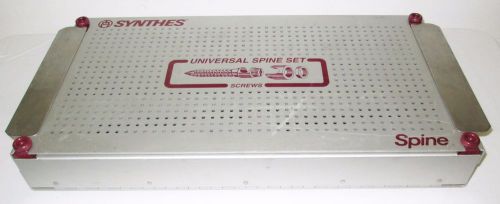 Synthes Universal Spine Set - Screws - 3-Piece Storage Tray Sterilization Case