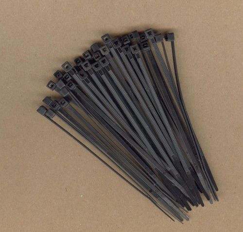 100 Black 4&#034; Long Heavy Duty 50lbs Pound NYLON UV Cable Ties Zip Ty Wraps USA