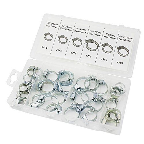 Ocr tm 40 pcs hose clamp assortment set (34 pcs) for sale