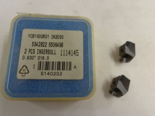 2 INGERSOLL REPLACEABLE DRILL TIP INSERTS YCB1600R01 IN2030 STK5648