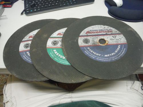 RANDOM PRODUCTS INC - 12&#034; x 1/8 &#034;x 1&#034;Cut Off Wheel-For Concrete/Asphalt LOT OF 2