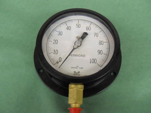 NEW MARSHALLTOWN PERMAGAGE GAUGE 0-100 PSI 6&#034; DIA