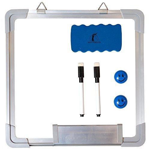 Navy penguin whiteboard set - dry erase board 12 x 12 &#034; + 1 magnetic dry eraser, for sale