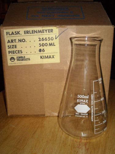 6 kimax 26650 500 ml flasks steampunk new for sale