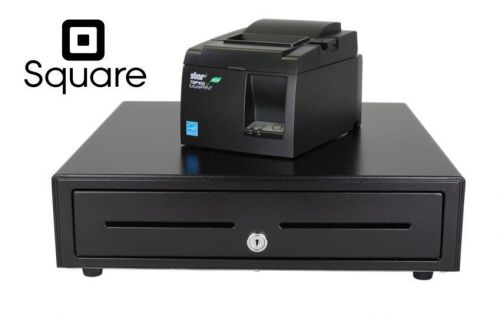 SQUARE POS HARDWARE BUNDLE STAR USB PRINTER &amp; VAL-U-LINE CASH DRAWER //NEW//