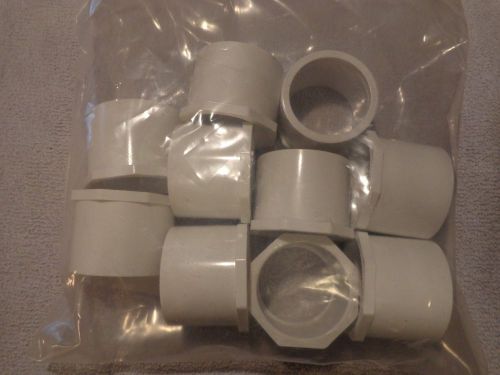 1-1/2&#034; spigot x 1-1/4&#034; slip 150 lb pvc hex bushing qty 10 for sale